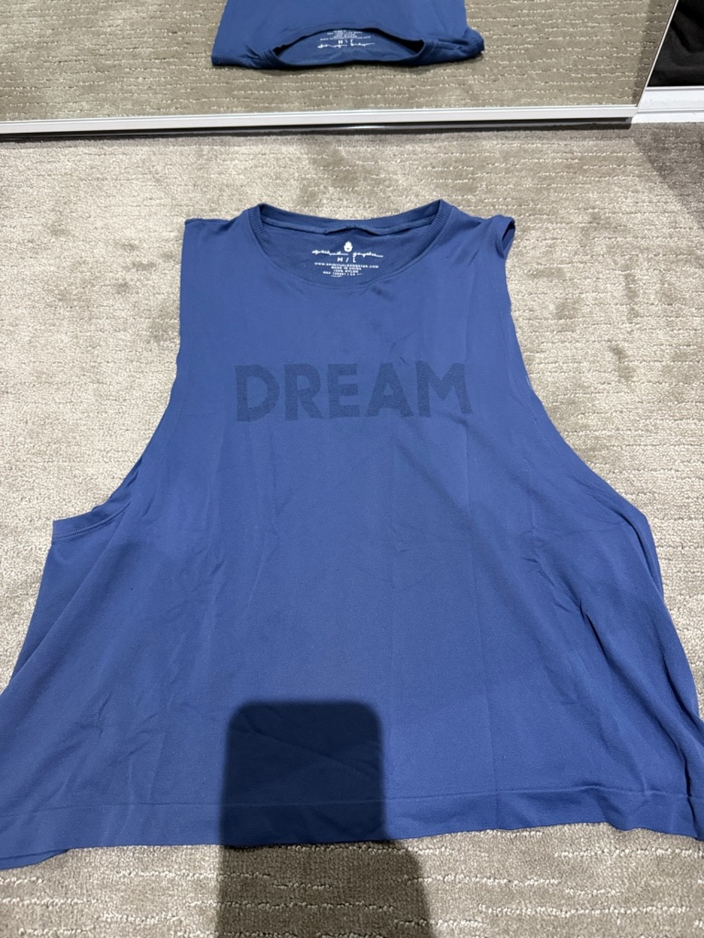 Spiritual Gangster Blue Muscle Tee with DREĀM Print